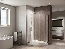 BelBagno DUE-RH-2-120/80-C-Cr Душевой уголок 190х120х80 см, стекло прозрачное/профиль хром