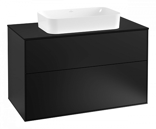 Villeroy & Boch F23200PD Finion Тумба под раковину 100х50 см, лак черный матовый (Black Matt Lacquer)