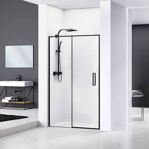 Comforty XL191 Душевая дверь 120х195 см, черный матовый снято с производства