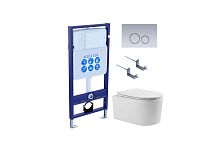Aquatek Мия SET AQUATEK МИЯ-019 4в1 Комплект: Унитаз, Инсталляция, Кнопка смыва