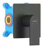 Aquatek AQ1466MB Лира Смеситель для душа (внешняя и скрытая часть), черный матовый