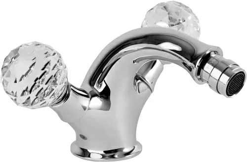Cezares ATLANTIS-BS1-01-Sw/M Смеситель для биде, с донным клапаном, хром/ручки Swarovski Nero