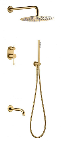 Boheme 464-2-MG Uno Душевая система встраиваемая с изливом, золото матовое