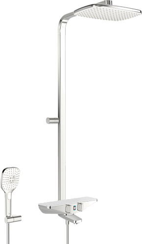 Oras 7593U-11 Esteta Смеситель с верхним душем Rain shower, 6 V, хром/белый снято с производства