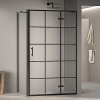 RGW 41087702-084R Passage PA-77B R (PA-07B R + Z-050-2B + держатель O-204B) Душевой уголок 195 см, профиль черный