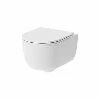 Damixa DX86C1800SC Sirius Унитаз подвесной, безободковый, с микролифтом, 36х49 см, белый