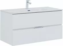 Aquanet 00277518 Алвита New Тумба под раковину, подвесная, 100х45 см, белая купить  в интернет-магазине Сквирел