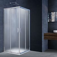 Vincea VSS-3AL100MT Alpha Душевой уголок 100х100 см, профиль хром/стекло текстурное