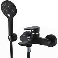 WasserKRAFT 7401 Elbe Смеситель для ванны, с коротким изливом, черный Soft-touch