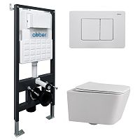 Abber Rechteck AC1201-AC0105-AC0120MW Инсталляция с подвесным унитазом
