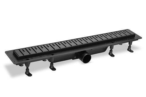 Plastbrno SZA6550 Design 6 Сливной канал комбинированный, решетка из нержавеющей стали, L = 550 мм, черный