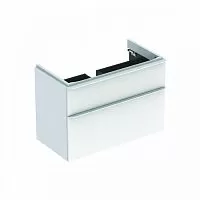 Geberit Smyle Square 500.353.00.1 Шкафчик под раковину с двумя выдвижными ящиками, для раковины 75 см, белый глянец купить  в интернет-магазине Сквирел
