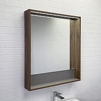 Comforty 00-00005791 Томари Зеркальный шкаф с подсветкой 70х80 см, дуб темно-коричневый