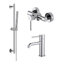 Aquatek AQ1331CR Европа Комплект для ванной Set 3 в 1 (AQ1310CR + AQ1360CR + AQ2012CR), хром