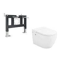 Abber BEQUEM AC1108P-AC0101P Инсталляция с подвесным унитазом