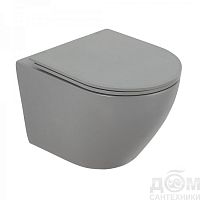 BelBagno BB062CHR-GR/BB062SC-GR Colorato Grey Унитаз подвесной с крышкой-сиденьем микролифт