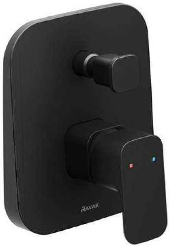 Ravak X070156 10° Free TD F 061.20 Смеситель встроенный с переключателем, черный