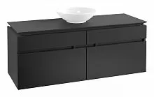 Villeroy & Boch B61200PD Legato Тумба под раковину 140х50 см, лак черный матовый (Black Matt Lacquer) купить  в интернет-магазине Сквирел