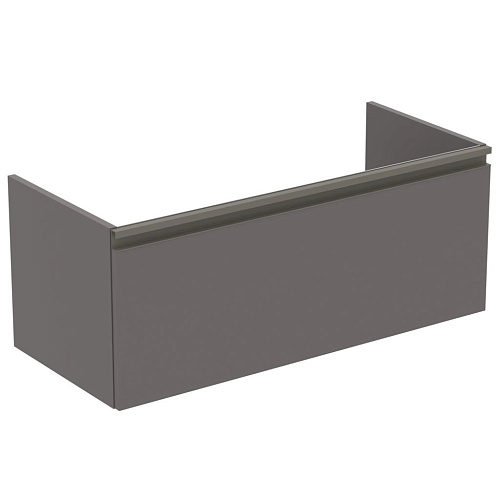 Ideal Standard T0048PU Tesi Тумба для раковины 100х44 см, подвесная, с ящиком, Matt Dark Taup? (серо-коричневый темный матовый/ручка - серо-коричневый темный матовый )
