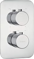 Deante BXY_0EBT Round Внешняя часть смесителя на 3 выхода, установка с Thermostatic Box BXY_X44T, хром