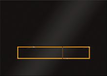 KKPol SPP/017/0/K (350/PPC/017-00-05) Vitrum Grande V3 Смывная клавиша для инсталляции, черный/золото глянец/черный