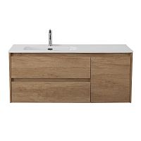 BelBagno KRAFT-1200-2C-1A-SO-RNN-L База под раковину 120х46 см, подвесная, Rovere Nebrasca Nature (натуральный дуб Небраска) купить  в интернет-магазине Сквирел
