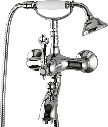 Cezares MARGOT-VDM-01-M Смеситель для ванны, с ручным душем, хром/ручки металл