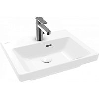 Villeroy & Boch 4370FF01 Subway 3.0 Раковина для мебели 50х40 см, компактная, 1 отв. под смеситель, с переливом, нешлифованный, альпийский белый (White Alpin)