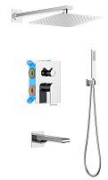 Aquatek AQ1473CR Лира Душевой комплект Set 4 в 1, хром
