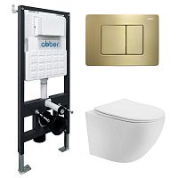 Abber BEQUEM AC1100-AC0105-AC0120MMG Комплект: Унитаз, Инсталляция, Кнопка смыва