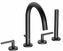 Kludi 204253915 Nova Fonte Puristic Смеситель для ванны/душа, черный матовый