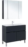 Aquanet 00273988 Алвита New Комплект мебели для ванной комнаты, серый