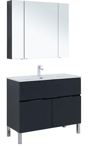 Aquanet 00273988 Алвита New Комплект мебели для ванной комнаты, серый купить  в интернет-магазине Сквирел