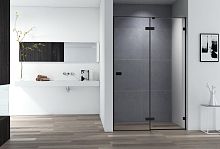 Cezares BELLAGIO-B-12-140-C-NERO Bellagio Душевая дверь 140 см, профиль черный