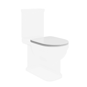Kerama Marazzi PO.seat.01/WHT Pompei Сиденье для напольного унитаза Soft close + Clip up, белый глянец