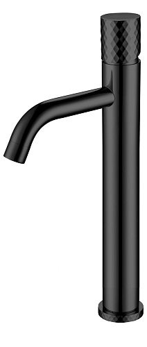 Boheme 122-BB Stick Diamond Смеситель для умывальника, высокий, черный матовый