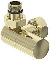 Сунержа 020-1402-1234 Вентиль 3D, левый, (цилиндр) G 1/2" НР х G 3/4" НГ, шампань