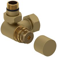 Сунержа 032-1406-1234 Вентиль 3D, левый, (под шестигранник) G 1/2" НР х G 3/4" НГ, матовое золото