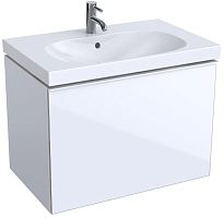Geberit Acanto 500.610.01.2 Шкафчик под раковину 640 x 535 x 476 мм, фронтальная часть: белое стекло корпус: белый глянцевый — лакированный купить  в интернет-магазине Сквирел