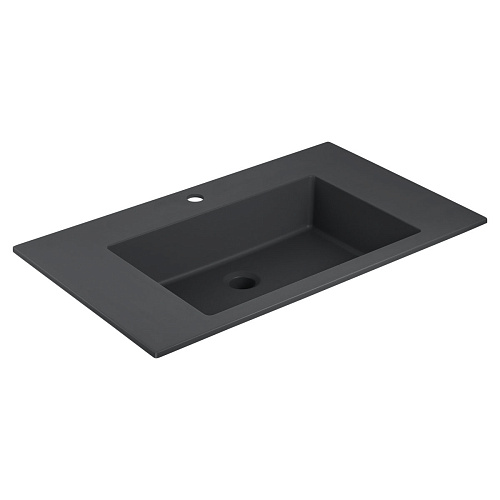 Vincea VCB-13800B Раковина из кварца, 80х48 см, черный матовый