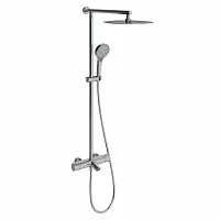 Villeroy & Boch TVS1083000261 Embrace Plus Душевая стойка с термостатом, верхний душ 300 мм, ручной душ 3 режима, шланг 160 см, хромированный