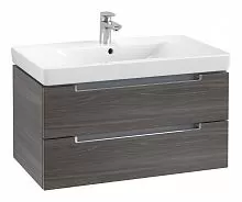 Villeroy & Boch A68910FQ Subway 2.0 Тумба под раковину 78х45 см, дуб графитовый (Oak Graphite) купить  в интернет-магазине Сквирел