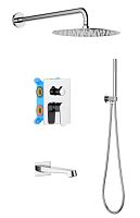 Aquatek AQ1273CR Оберон Душевой комплект Set 4 в 1, хром