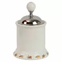 Migliore 17651 Provance Баночка низкая с крышкой, с декором/хром купить  в интернет-магазине Сквирел