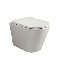 Ceramica Nova CN1804 Highlight Rimless Унитаз подвесной, 36х52 см, глубокий смыв, с ультра тонкой крышкой-сиденьем, белый