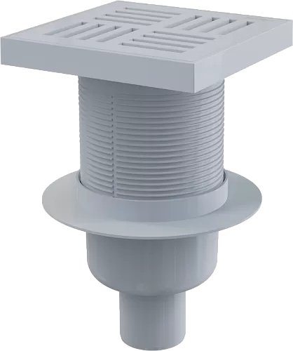 AlcaPlast APV6211 Сливной трап 150x150/50, серый