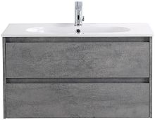 BelBagno KRAFT-900-2C-SO-CG База под раковину 90х46 см, подвесная, Cemento Grigio (цемент)