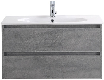 BelBagno KRAFT-900-2C-SO-CG База под раковину 90х46 см, подвесная, Cemento Grigio (цемент)