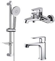 Aquatek AQ1230CR Оберон Комплект для ванной Set 3 в 1 (AQ1210CR + AQ1240CR + AQ2014CR), хром