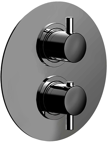 Cisal LN01820040 Less New Внешняя часть встраиваемого термостатического смесителя, черный матовый